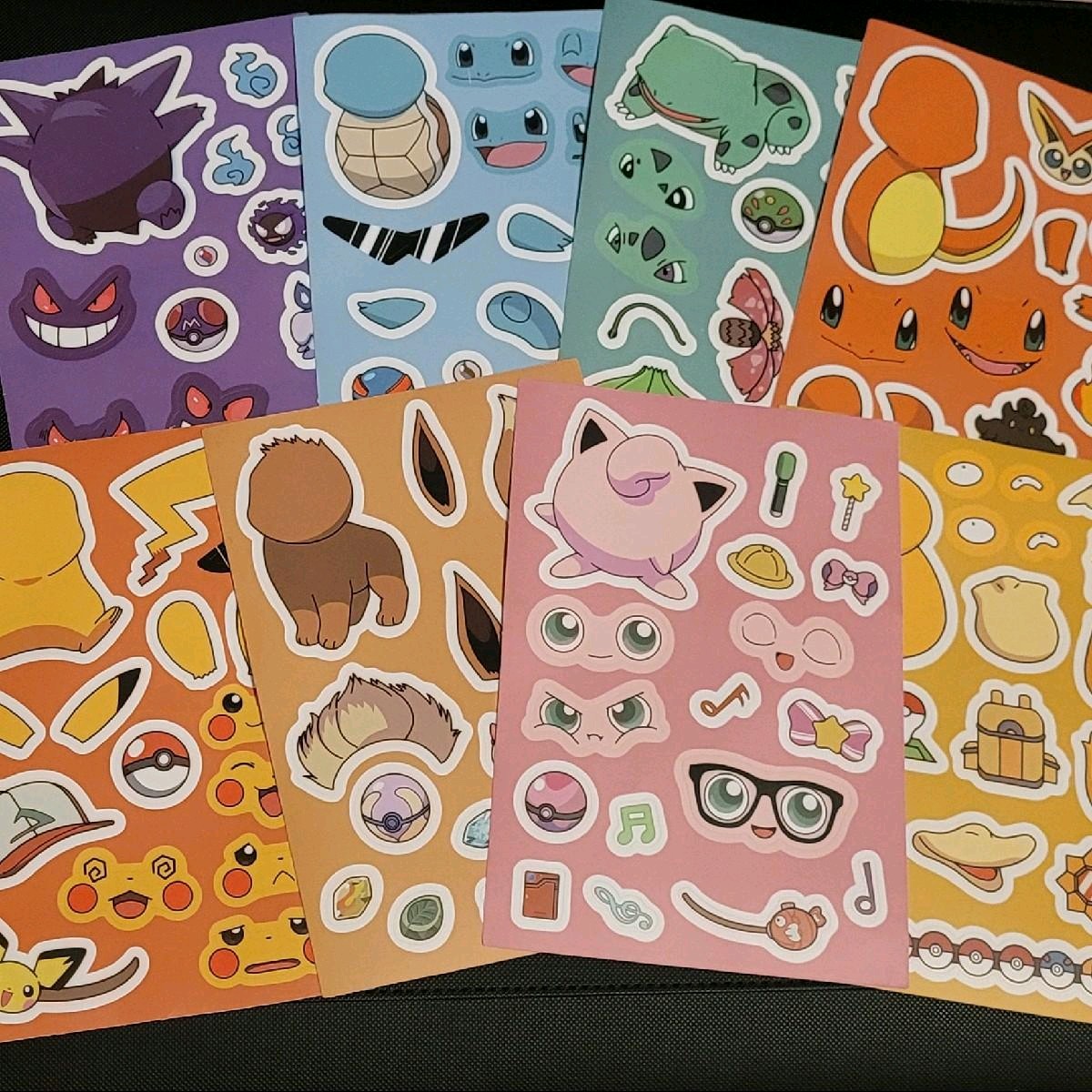 Make A Face Sticker Sheets - 8pcs Assorted Set