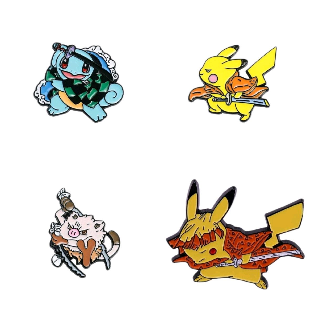 Pin Badges - Demon Slayer X Pokemon Characters - Select your Design!