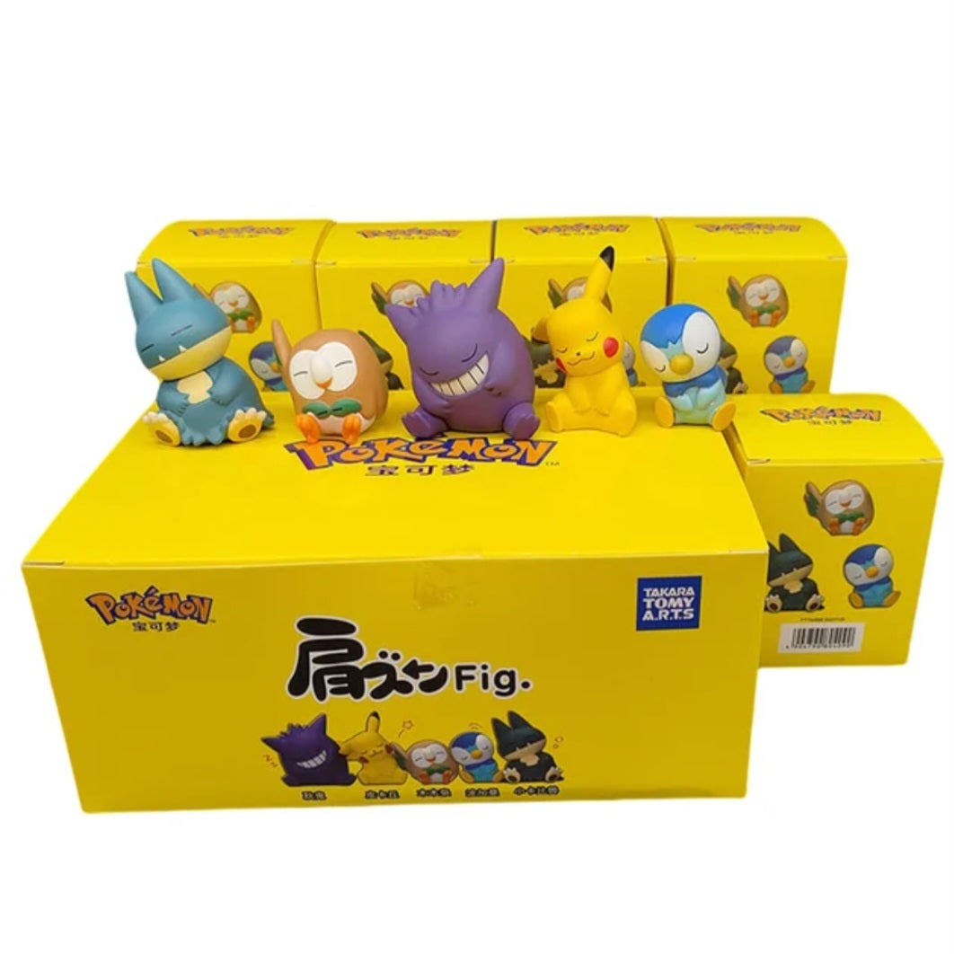 Pokemon Takara Tomy - Sleeping Shoulder to Shoulder Figures - Series 1 - Select your Style!